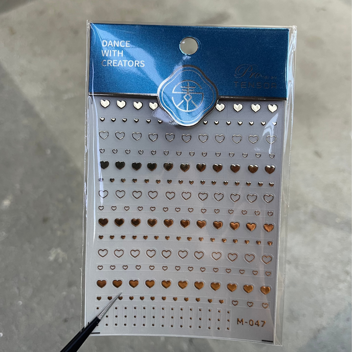 Tensor Nail Sticker - Mini Heart (Gold)