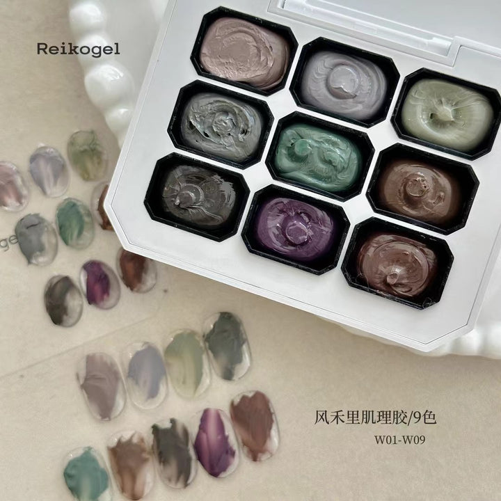 Reikogel - Muted Earthy Texture Gel | 9 Colours Palette