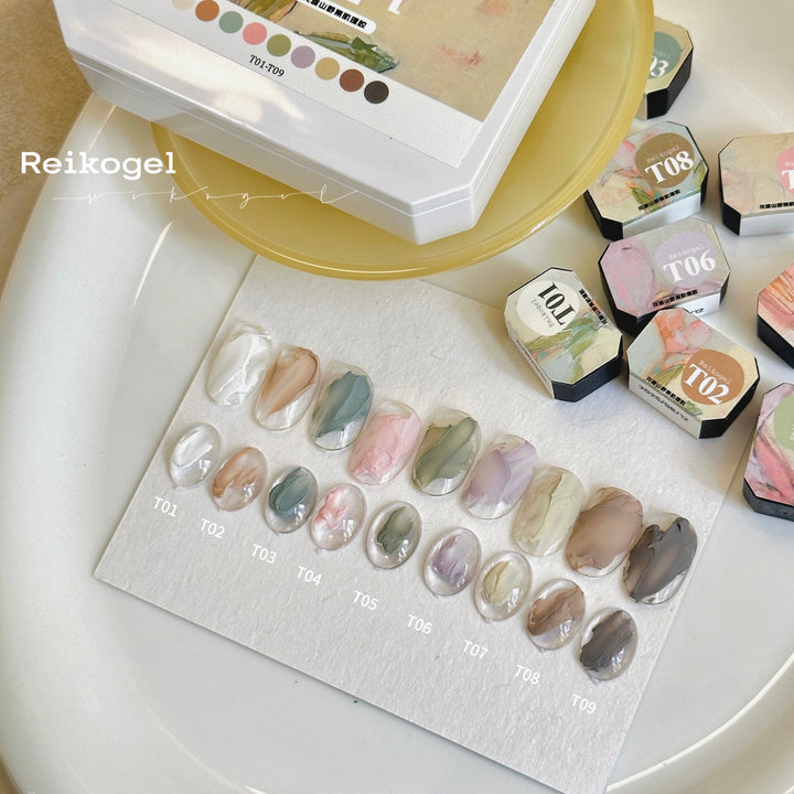 Reikogel - Muted Pastel Texture Gel | 9 Colours Palette
