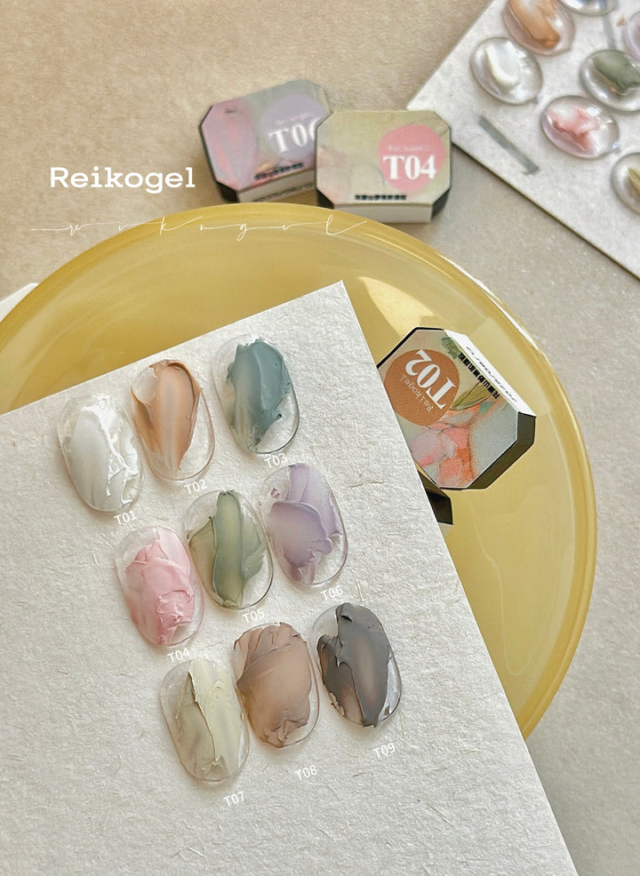 Reikogel - Muted Pastel Texture Gel | 9 Colours Palette