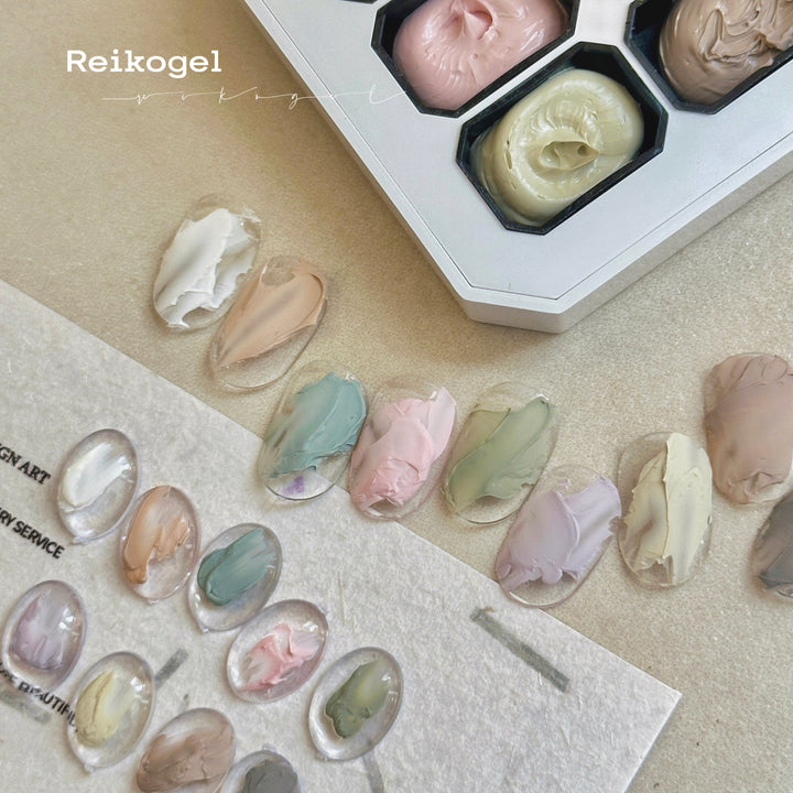Reikogel - Muted Pastel Texture Gel | 9 Colours Palette