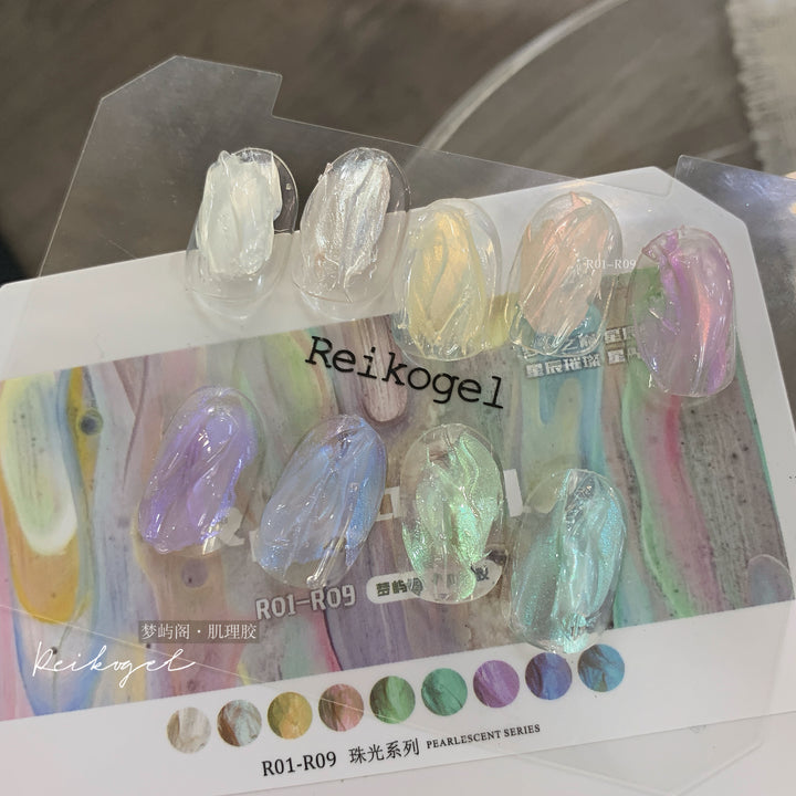 Reikogel - Iridescent Pearl Texture Gel | 9 Colours Palette