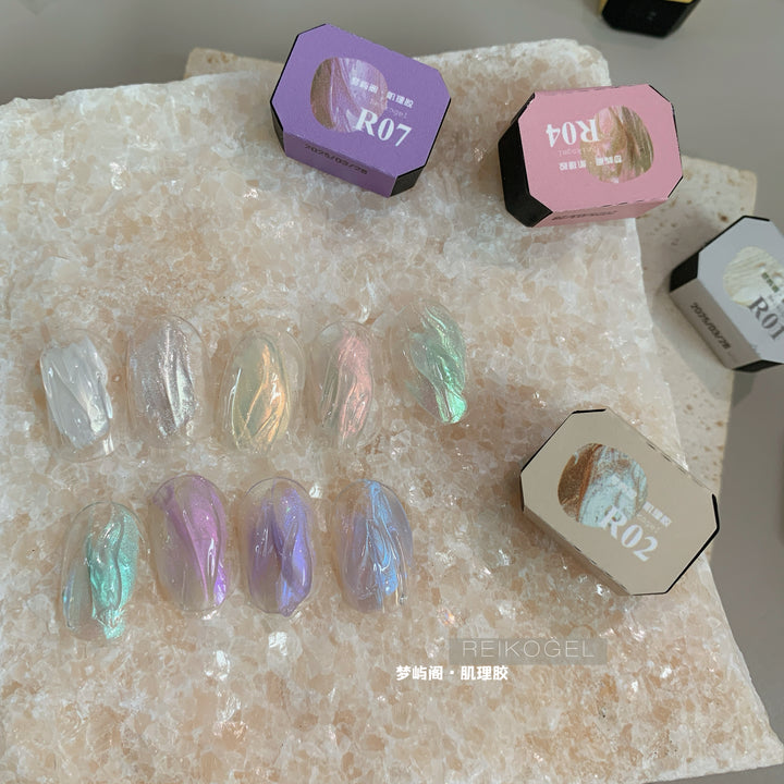 Reikogel - Iridescent Pearl Texture Gel | 9 Colours Palette