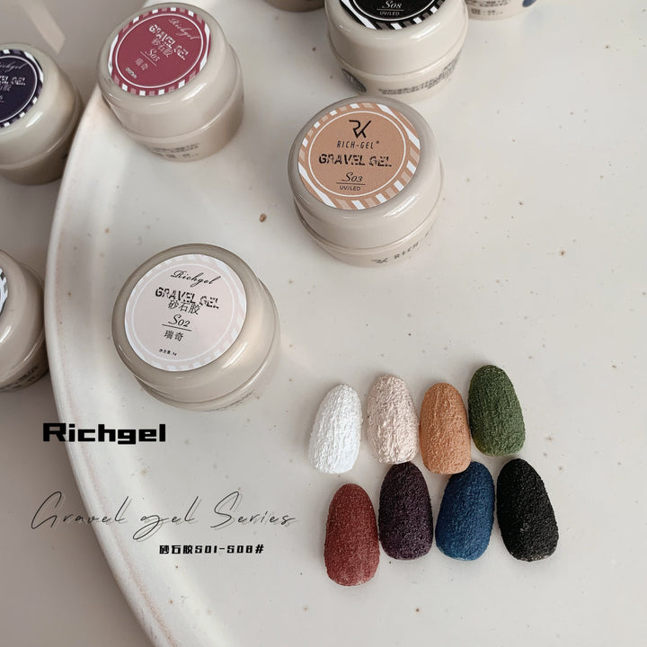 Richgel - Gravel Texture Gel S02 Ivory Sand | 4g