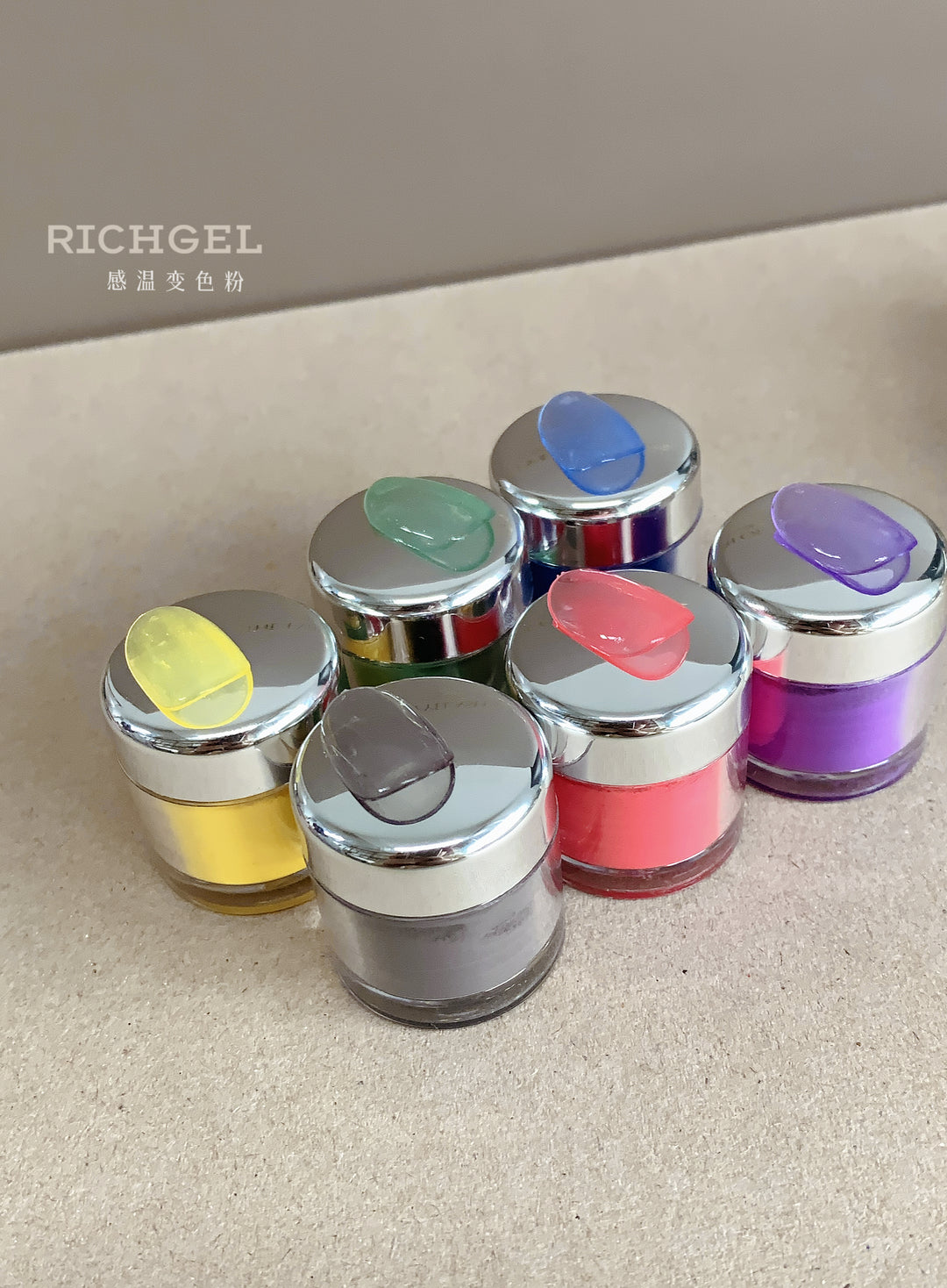Richgel - Temperature Changing Nail Art Powder 6 colours