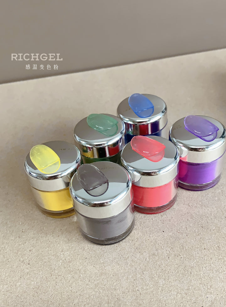 Richgel - Temperature Changing Nail Art Powder 6 colours
