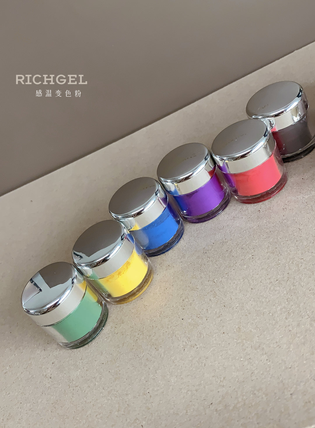 Richgel - Temperature Changing Nail Art Powder 6 colours