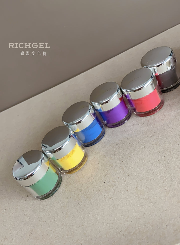 Richgel - Temperature Changing Nail Art Powder 6 colours