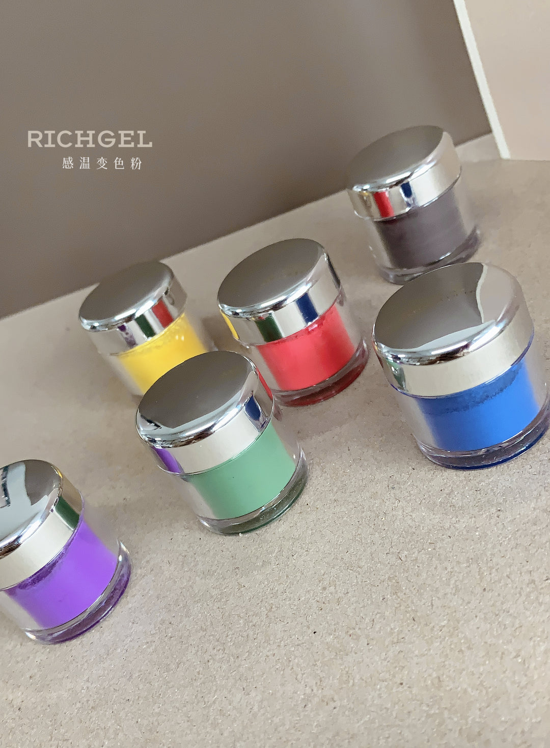 Richgel - Temperature Changing Nail Art Powder 6 colours