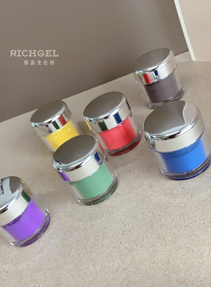 Richgel - Temperature Changing Nail Art Powder 6 colours
