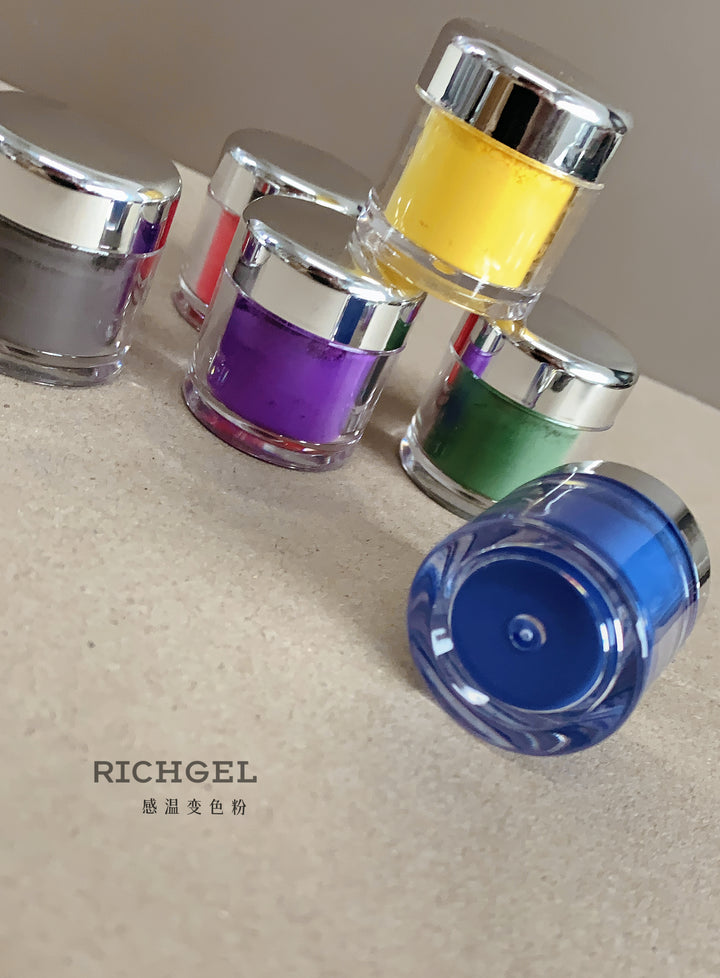 Richgel - Temperature Changing Nail Art Powder 6 colours