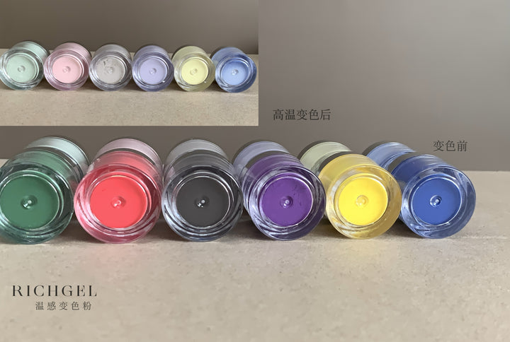 Richgel - Temperature Changing Nail Art Powder 6 colours