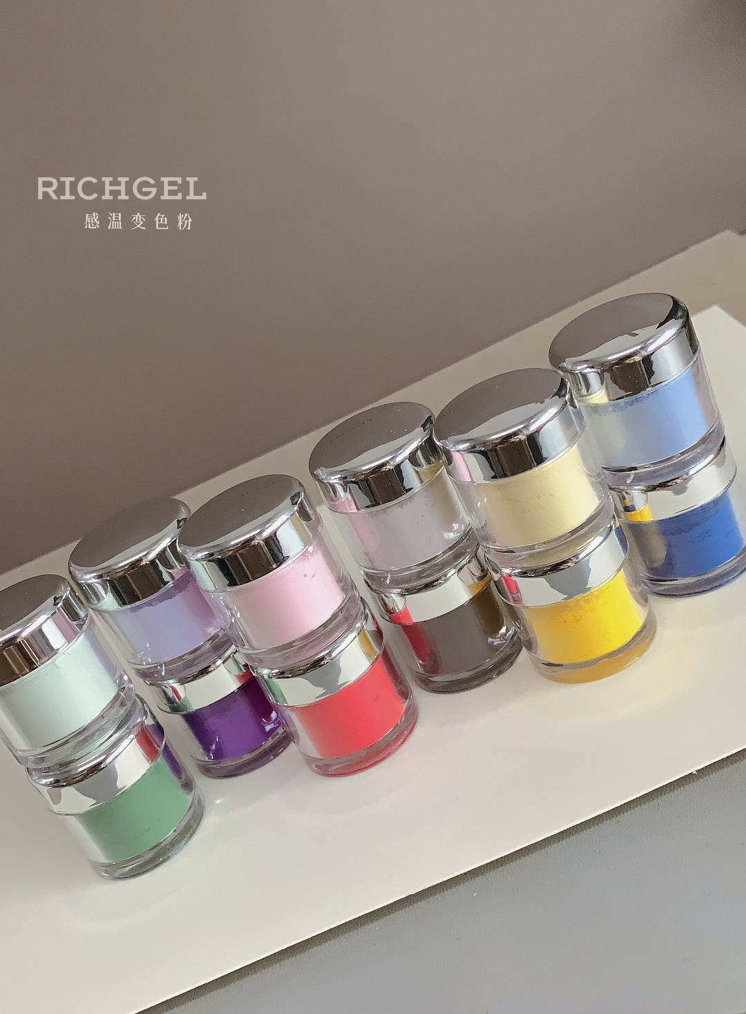 Richgel - Temperature Changing Nail Art Powder 6 colours
