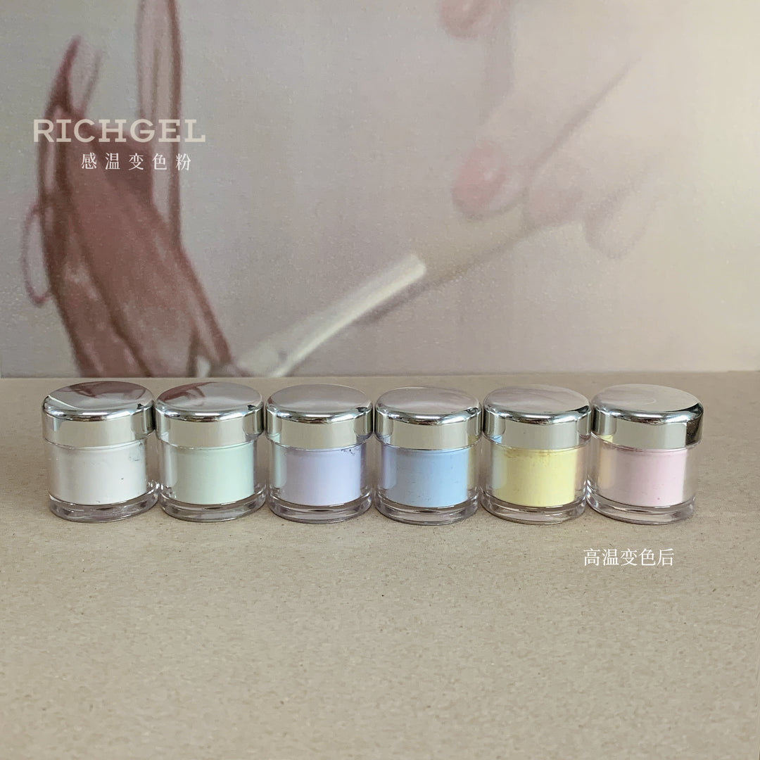 Richgel - Temperature Changing Nail Art Powder 6 colours