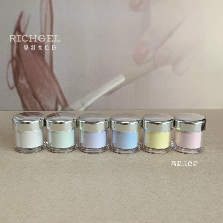 Richgel - Temperature Changing Nail Art Powder 6 colours