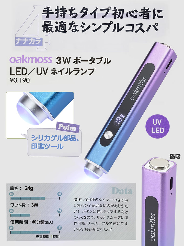 OAKMOSS 3-in-1 Flash Cure with Magnet & Stamper