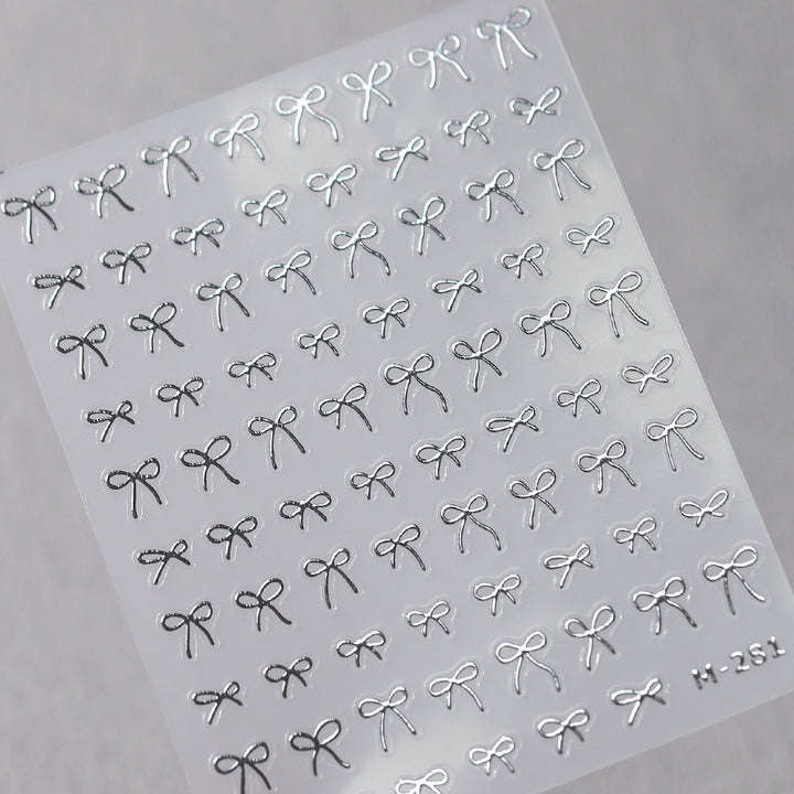 Tensor Nail Sticker - Bow (Silver)