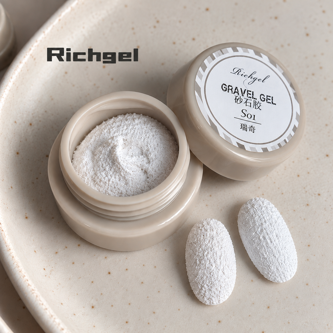 Richgel - Gravel Texture Gel S01 Chalk White | 4g