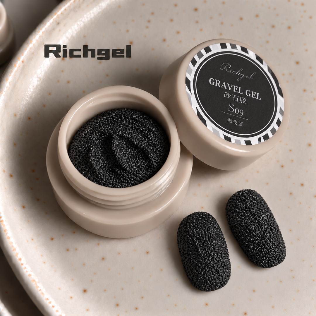 Richgel - Gravel Texture Gel S08 Charcoal Black | 4g