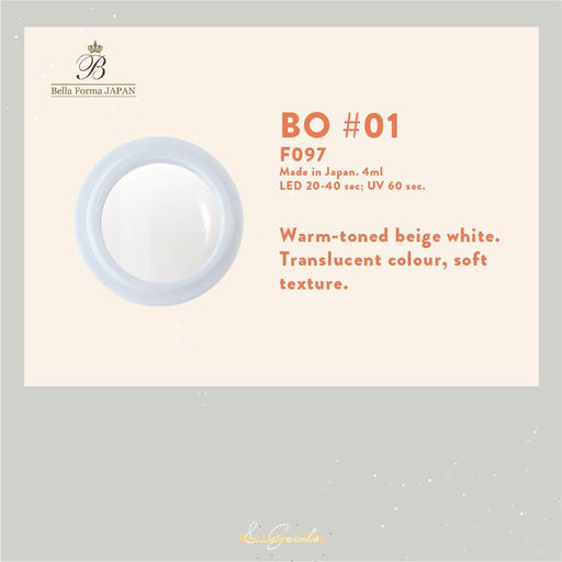 Bella Forma F097 - BO #01 (Translucent, soft texture) - Bee Lady nails & goods