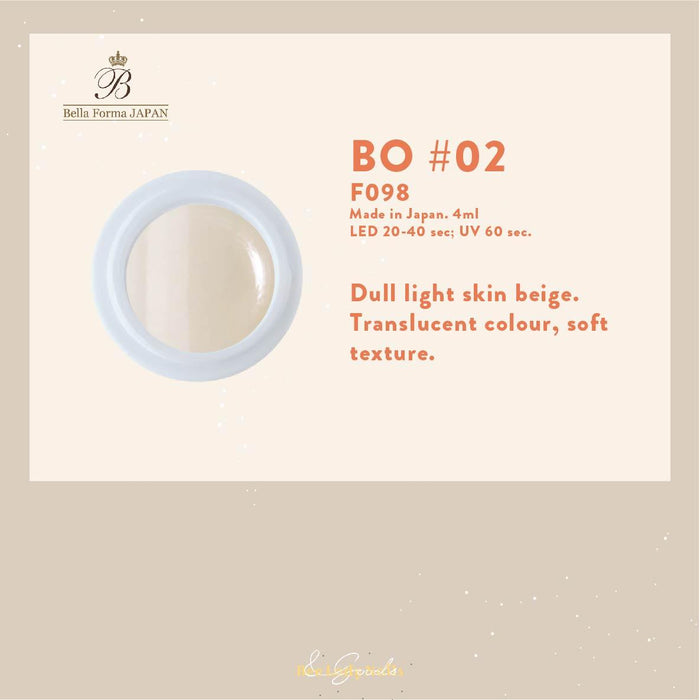 Bella Forma F098 - BO #02 (Translucent, soft texture) - Bee Lady nails & goods