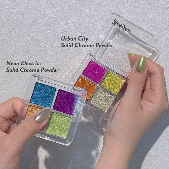 Candypaint - Urban city Solid Chrome Powder 4 colours in 1 - Bee Lady nails & goods