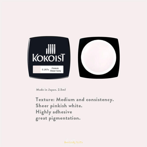KOKOIST E-267S Pinkish Sheer Ivory - Bee Lady nails & goods