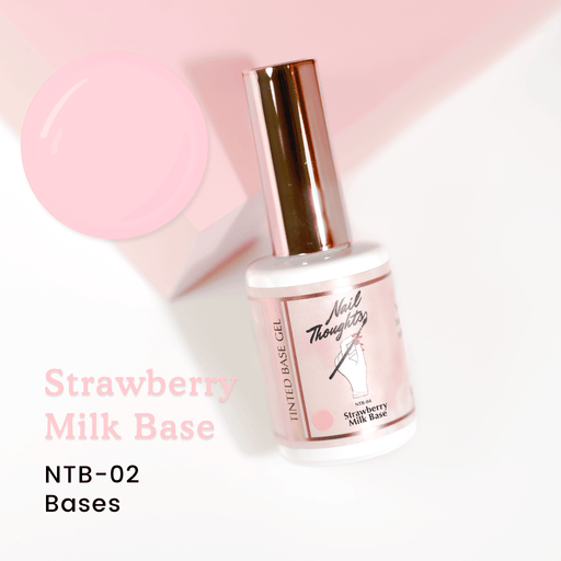 Nail Thoughts [NTB-02] Strawberry Milk Tinted Base Gel in bottle - Bee Lady Nails & Goods