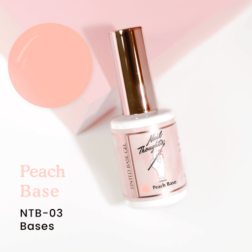 Nail Thoughts [NTB-03] Peach Tinted Base Gel in bottle - Bee Lady Nails & Goods