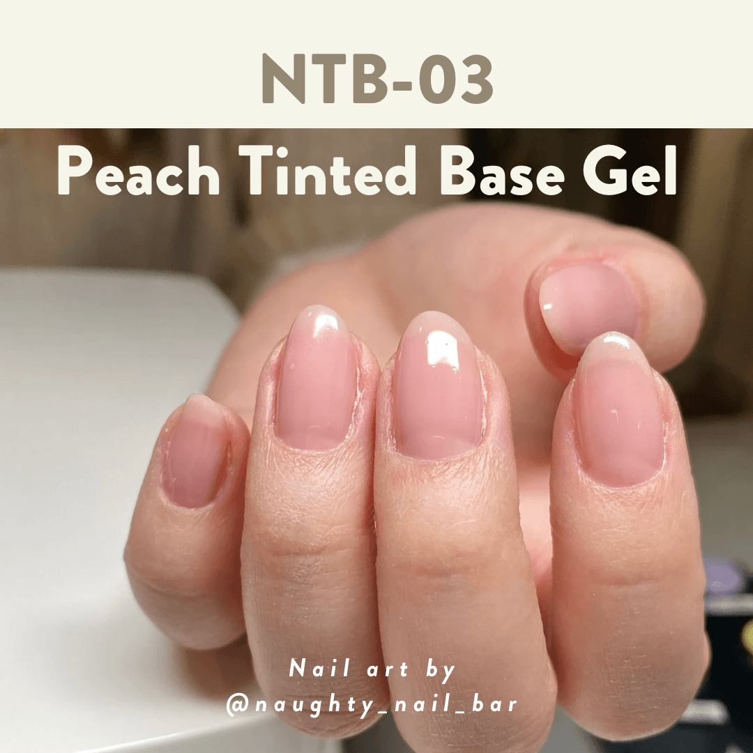 Nail Thoughts [NTB-03] Peach Tinted Base Gel in bottle - Bee Lady nails & goods