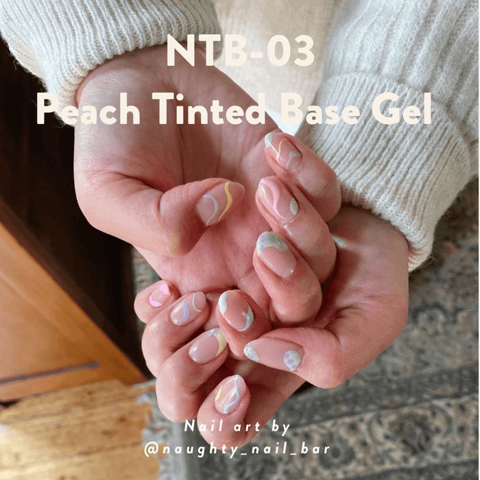 Nail Thoughts [NTB-03] Peach Tinted Base Gel in bottle - Bee Lady nails & goods