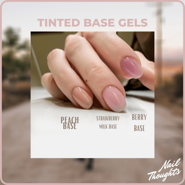 Nail Thoughts [NTB-03] Peach Tinted Base Gel in bottle - Bee Lady nails & goods