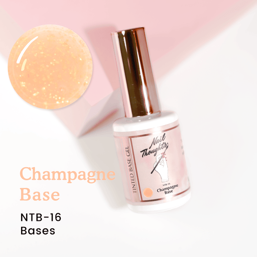 Nail Thoughts [NTB-16] Champagne Tinted Builder Base Gel in bottle - Bee Lady Nails & Goods