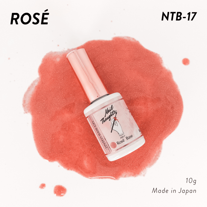 Nail Thoughts [NTB-17] ROSÉ Tinted Builder Base Gel in bottle - Bee Lady nails & goods
