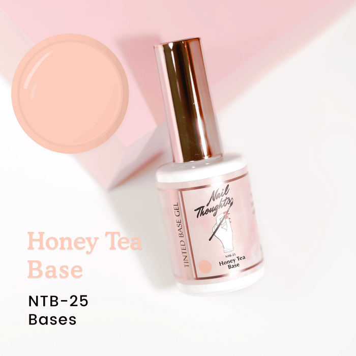 Nail Thoughts [NTB-25] Honey Tea Tinted Base Gel in bottle - Bee Lady Nails & Goods