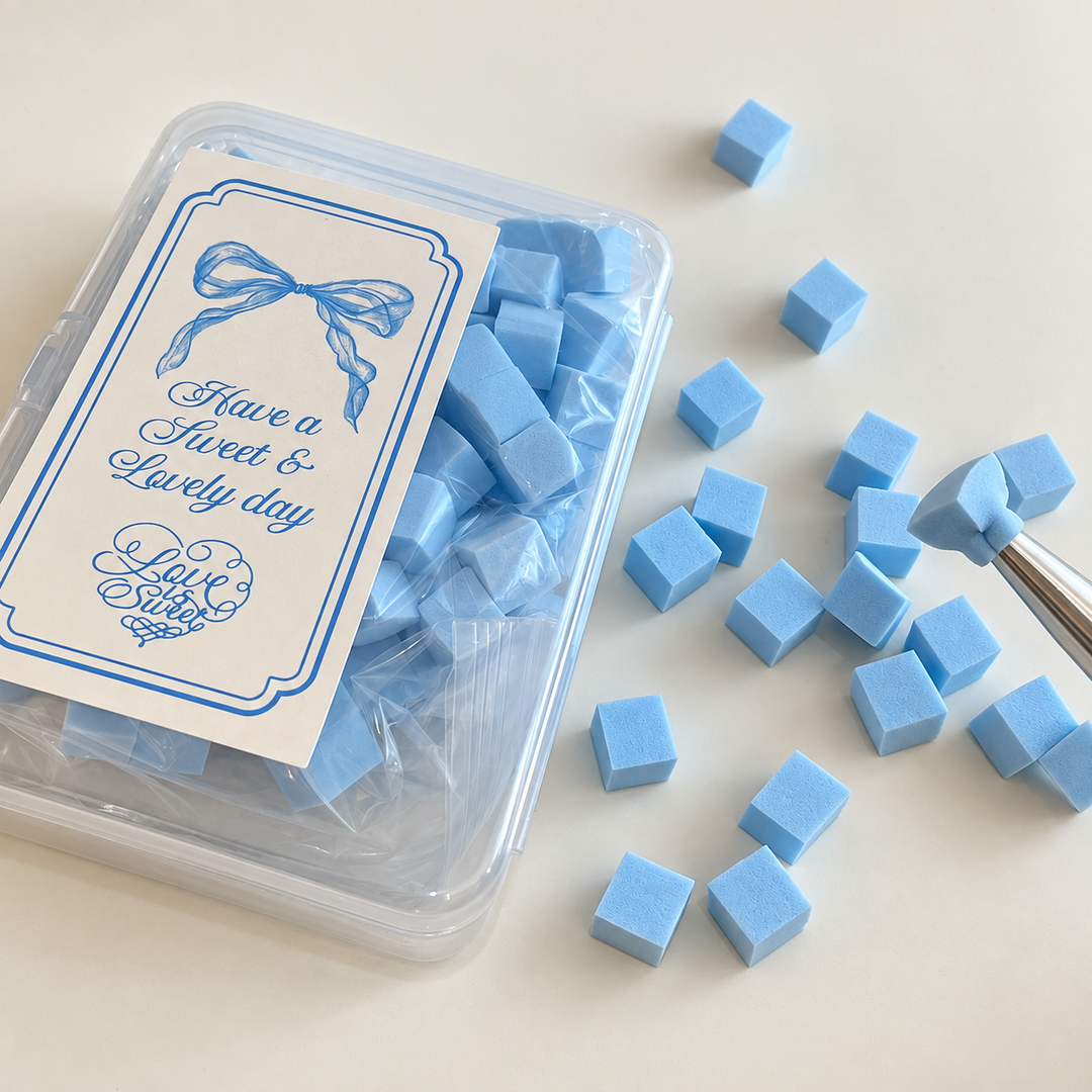 Xiao A Nail - Ombre Sponge Cubes with Storage Box + Claw Tool