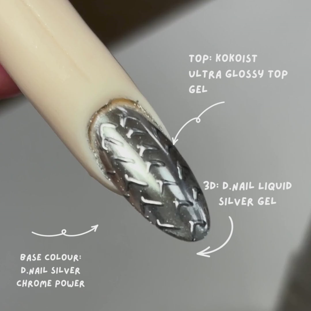D.nail - Liquid Silver Gel 7g (Liner Brush)