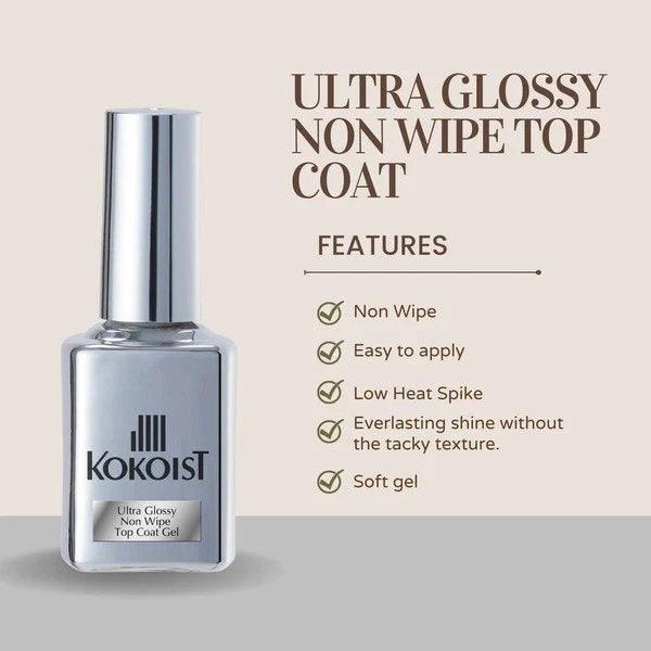 Ultra Glossy Non-wipe Top Coat Gel - Bee Lady nails & goods