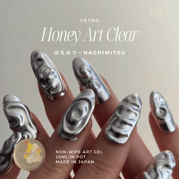 VETRO - Honey Art Clear はちみつ・Hachimitsu 25ml (Non-wipe) - Bee Lady Nails & Goods