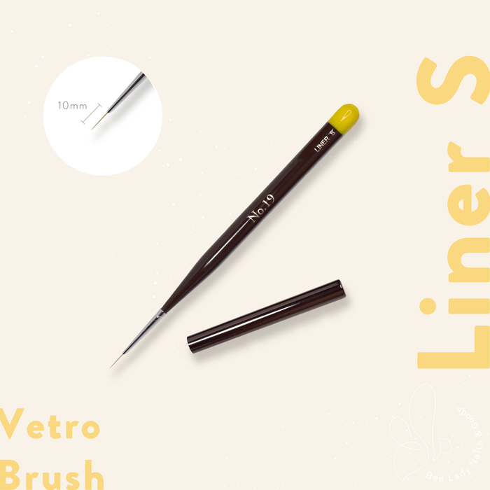 VETRO No. 19 Brush - Liner S - Bee Lady nails & goods