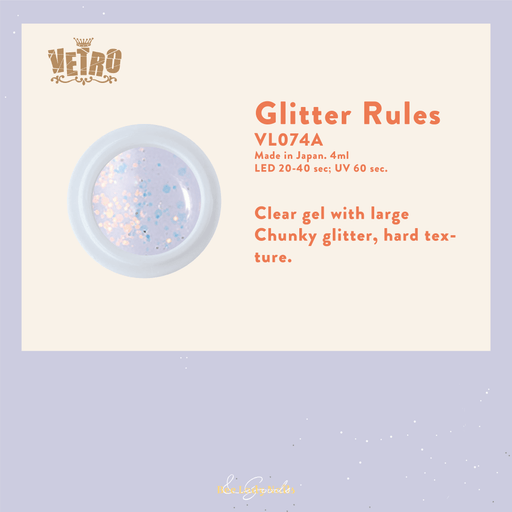 VETRO VL074A - Glitter Rules - Bee Lady nails & goods