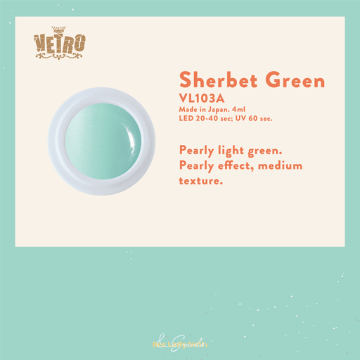 VETRO VL103A - Sherbet Green - Bee Lady nails & goods