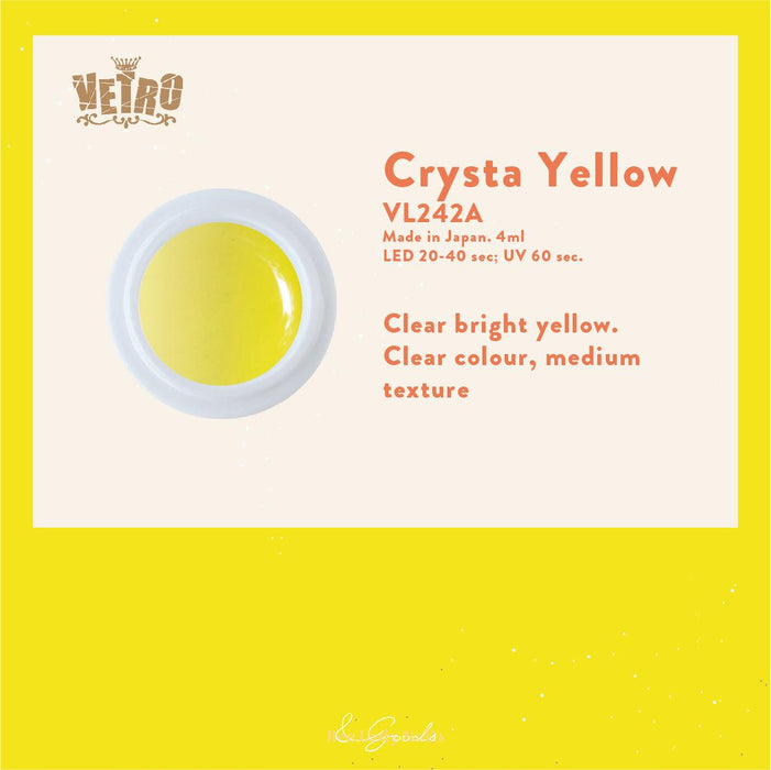 VETRO VL242A - Crysta Yellow - Bee Lady nails & goods