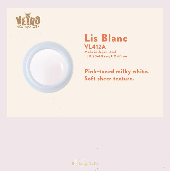 VETRO VL412A - Lis Blanc - Bee Lady nails & goods