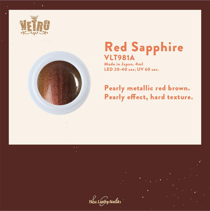 VETRO VLT981A - Red Sapphire - Bee Lady nails & goods