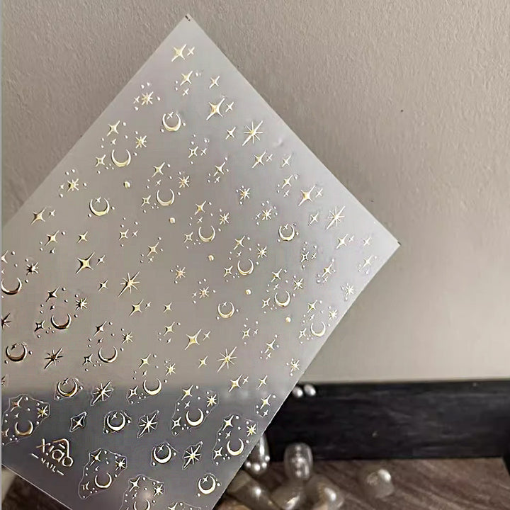 Xiao A - Moon & Star Nail Sticker